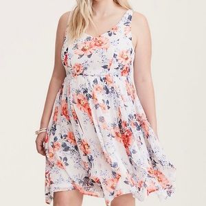 Torrid Floral Print Chiffon Dress